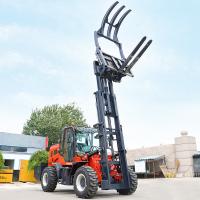 Buy cheap EPA Certified Rough Terrain Straight Mast Forklift 4ton 5ton High Strength product