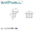 Bathroom Wall Hung Basin White Standing Ceramic Half Semi Pedestal Sink
