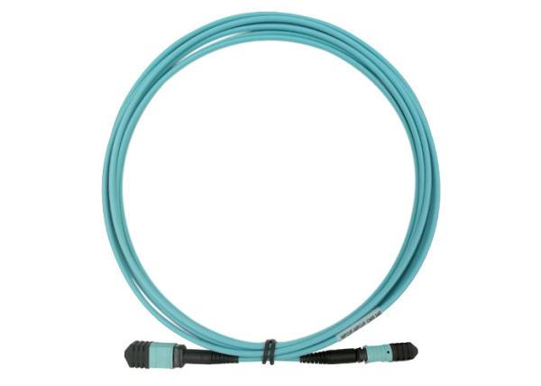 Buy cheap OM3 24 MTP MPO Fiber Optical Patch Cord 3M 24 Core Type B SENKO Water Blue from wholesalers
