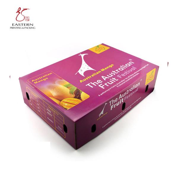 Buy cheap SGS 55cm Length Corrugated Cardboard Shipping Boxes , Fruit Cardboard Boxes from wholesalers