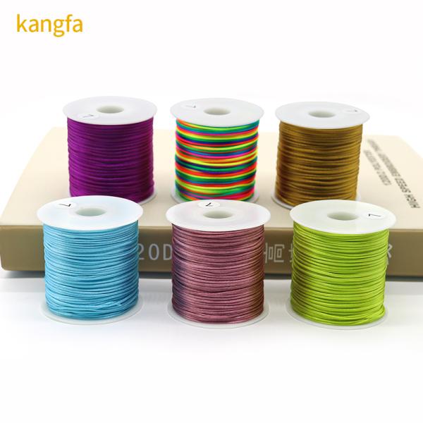 1.0mm Nylon Thread 16 Ply Rat Tail Rope for Woven Chinese Knot Bracelet Handicraft
