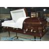 Buy cheap Caskets Cambridge Mahogany Funeral Casket With Almond Velvet Interior - Solid Mahogany Wood from wholesalers