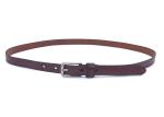 Womens Genuine Cowhide Embossed Leather Thin Belts For Dresses With Single Prong