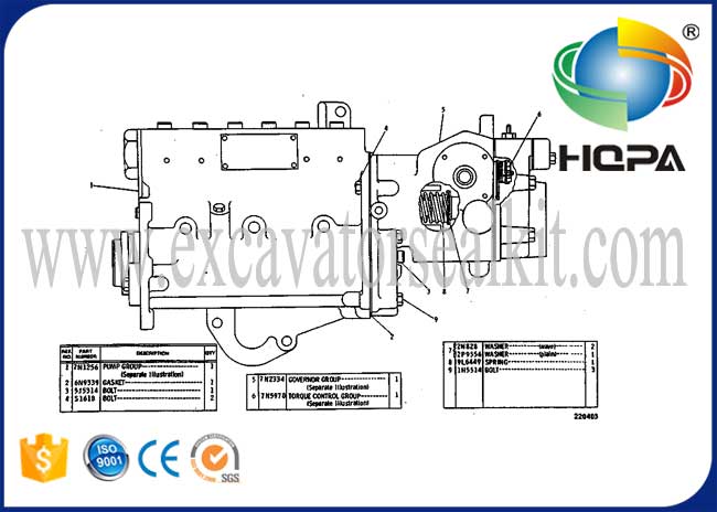7N1256 CAT Engine 3406 SR4 Fuel Injector Pump Assembly