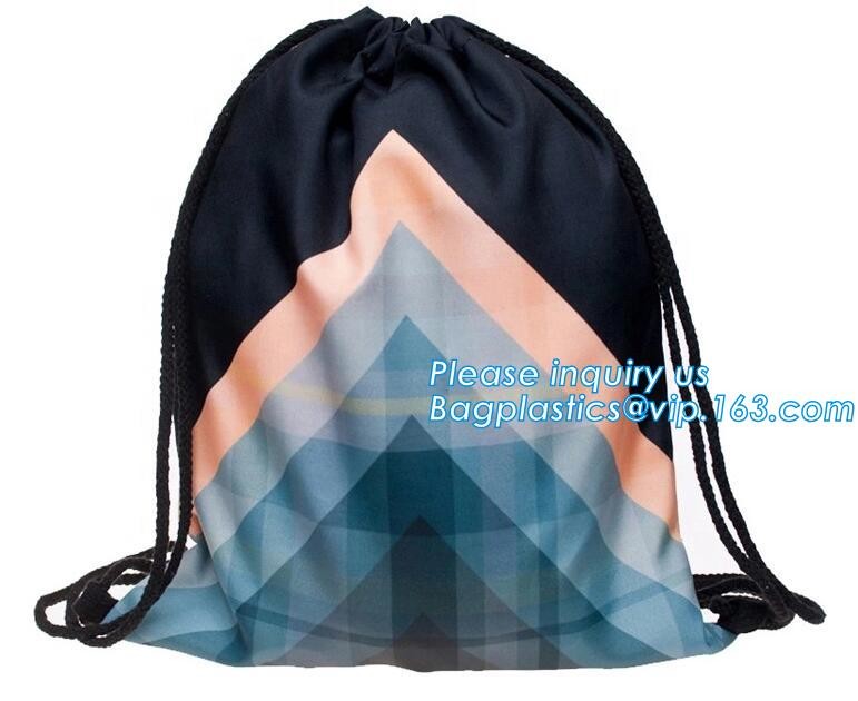 Recycled foldable polyester bag,Custom logo printed basketball backpack 210D polyester printing drawstring bag bagease