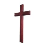 Dark Red Color Olive Wooden Cross Door Hanger For Crafts , Eco - Friendly
