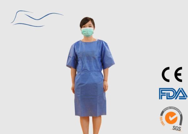 Buy cheap Light Blue Disposable Patient Gowns Dust Proof CE / ISO Certification from wholesalers