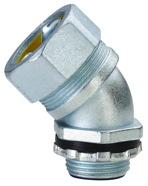 Buy cheap Polished Flexible Conduit Fittings Plum Type Conduit 45 Degree Connector from wholesalers