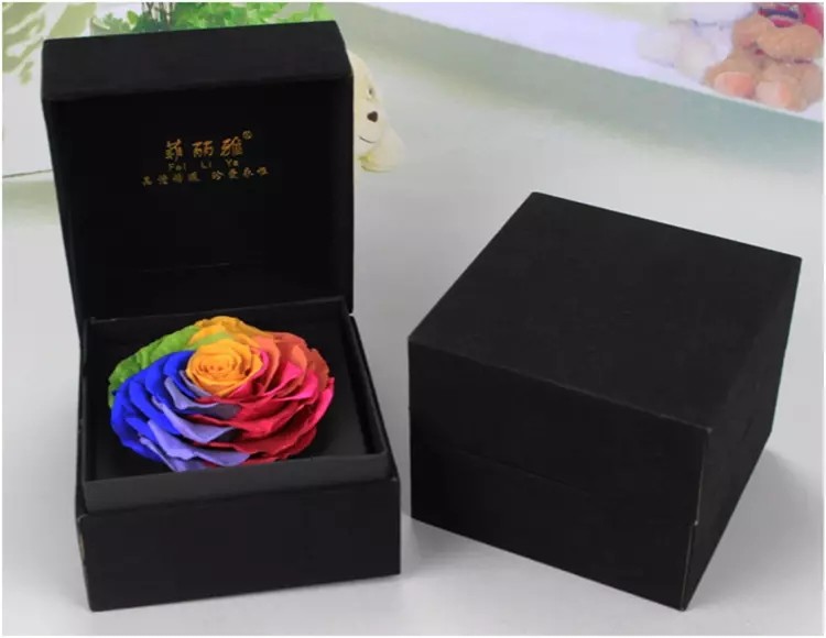 Ecuador Eternal rose luxury gift 10cm preserved rose in Velvet box preserved rose