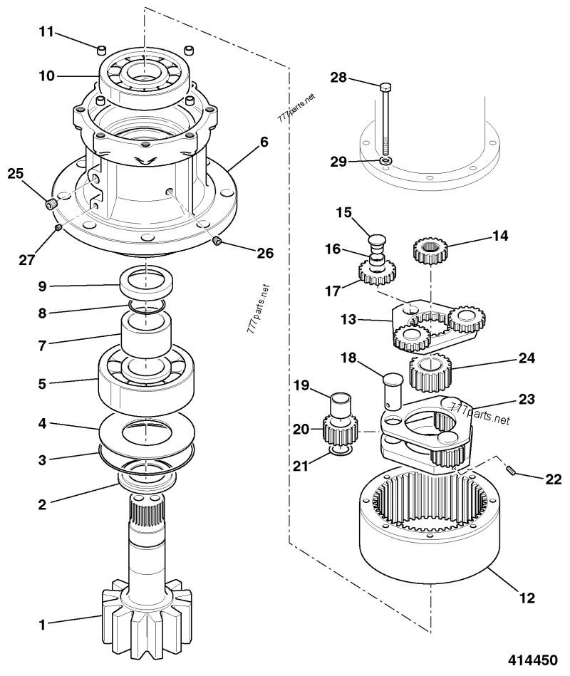 Slew Reduction Swing Gearbox SH120 JS130 LNM0437 LNO0304 Excavator Accessories