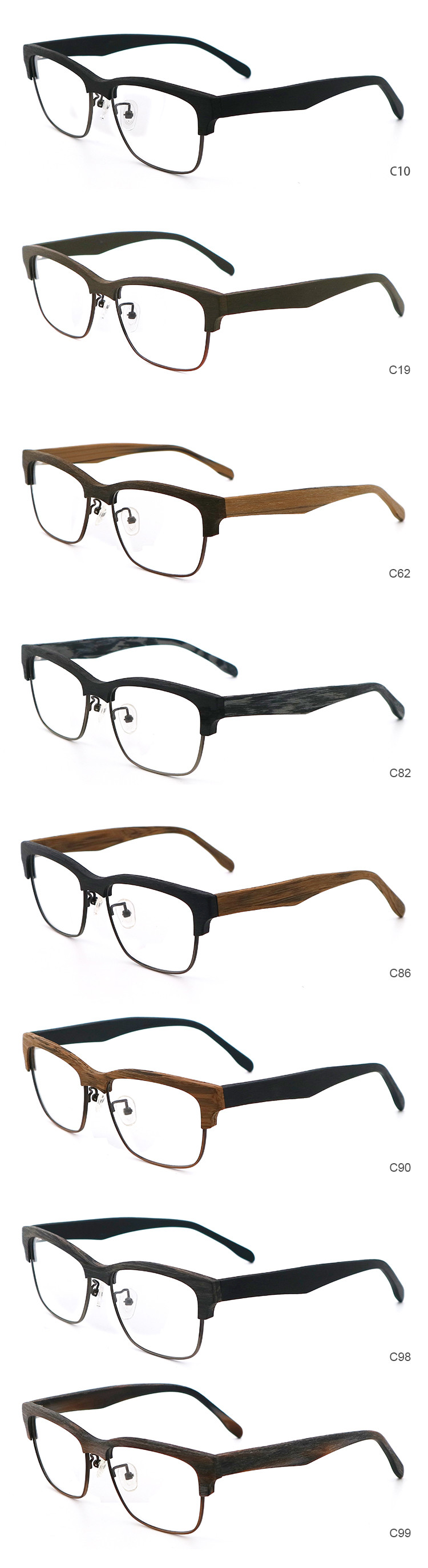 Retro Full-rim Frame Polygons Acetate Glasses Frames MR 1235