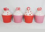 Beautiful Ceramic Kitchen Canisters Hand Painted Cupcake Trinket Box Hearts