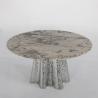 Buy cheap Customized Marble Round Dining Table For 6 Marble Top Metal Legs from wholesalers