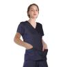 Buy cheap 155 GSM Women Polyester Spandex Short Sleeves Scrubs Medical Uniform from wholesalers