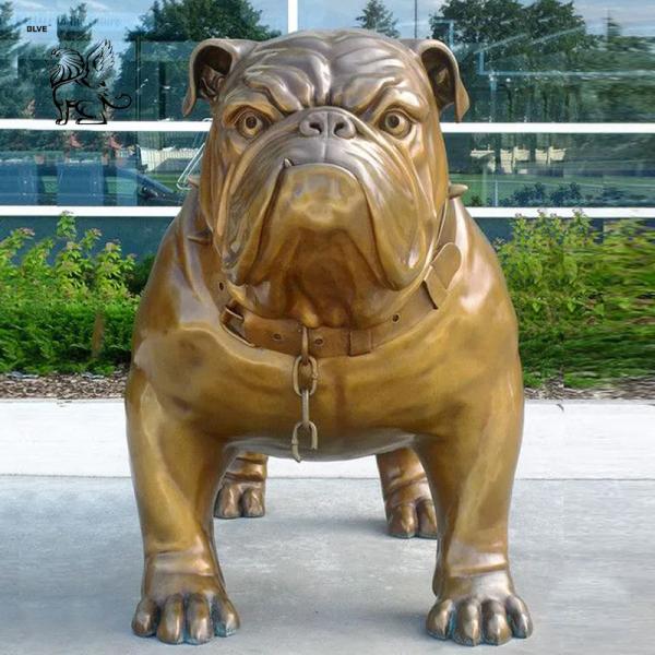 Buy cheap Bronze French Bulldog Statue Life Size Metal Brass Dog Sculptures Large Animal Garden Statue Molds Custom Made from wholesalers