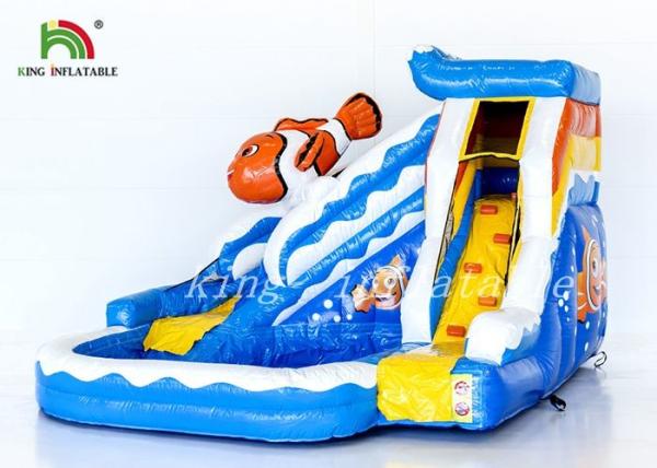Buy cheap Clownfish Inflatable Water Slide With Swimming Pool By Durable PVC Tarpaulin from wholesalers