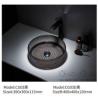 Buy cheap Bathroom Crystal Black Tempered Glass Basin Sink Round Colorful Diamond Design from wholesalers