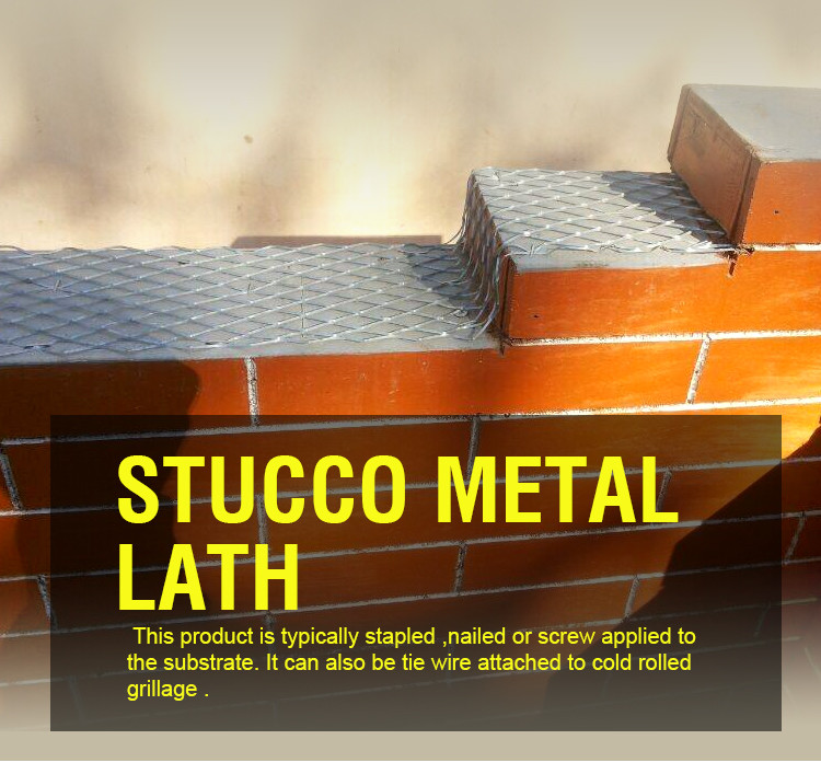 ASTM A653 Stucco Wire Mesh 27*96 Inch Self Furring Expanded Metal Lath