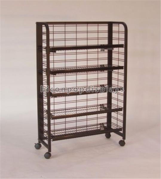 Buy cheap 4 - Caster Metal Wire Multi Function Floor Display Stand For Retail Store from wholesalers