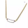 Buy cheap Gold Stainless Steel Necklace Horseshoe Buckle Rhinestone Cuff Bracelet from wholesalers