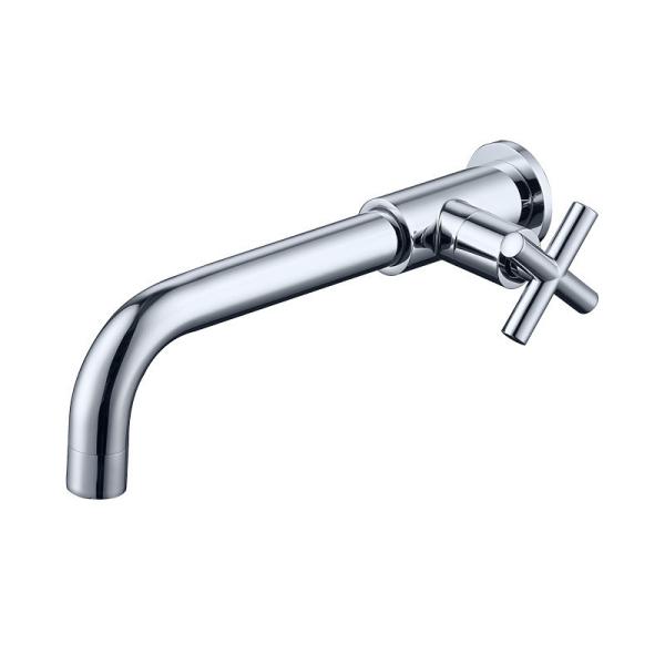 Buy cheap Brass Bathroom Single Cold Water Basin Tap Modern Wall Mounted Cross Handle from wholesalers
