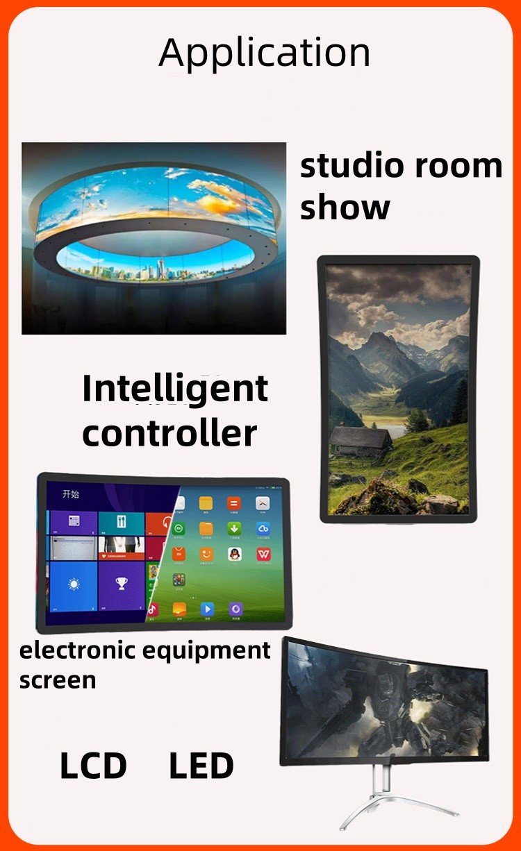 Windows Customized Curved Touch Panel Screen 55 Inch Capacitive