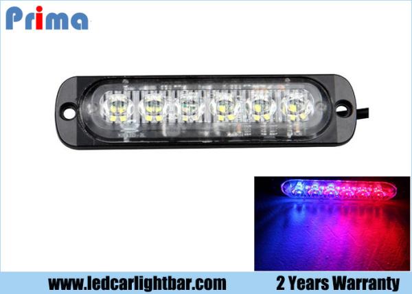 Buy cheap 6 LED LED Warning Lights , Red / Blue Car Led Emergency Light Bar from wholesalers