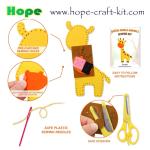 Felt Nonwoven Cloth Sewing with Safe Plastic Niddles for Kids Children Creative