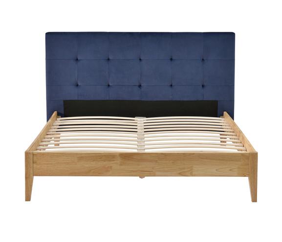Buy cheap Sunny Blue Linen Fabric Bed Frame With Headboard CE Certification from wholesalers