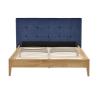 Buy cheap Sunny Blue Linen Fabric Bed Frame With Headboard CE Certification from wholesalers