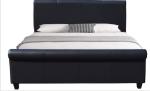 Wholeasle Upholstered bed black Faux Leather bed