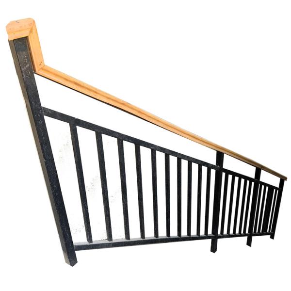 Buy cheap Satin Finish Iron Staircase Outdoor Handrail Metal Balustrade For Decking from wholesalers