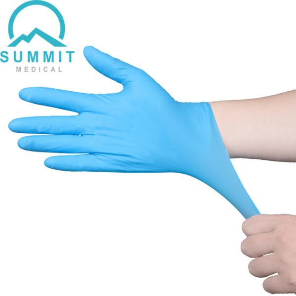 Buy cheap 4g Disposable Examination Gloves , 0.1mm Medical Examination Nitrile Gloves from wholesalers