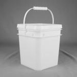 White Rectangular 5 Liter Plastic Bucket Heat Transferprinting