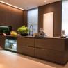 Buy cheap Luxury Simple House Furniture , Black Veneer Waterproof Kitchen Cabinet from wholesalers