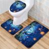 Buy cheap Halloween Polyester Fiber Toilet Mat Set Bathroom Three Piece Bath Rug Set from wholesalers