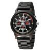 Buy cheap Man Black Ebony Wooden Quartz Watch Luminous Calendar Casual Business1010-2 from wholesalers