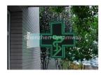 20mm Pixel Pitch LED Pharmacy Cross Display Single Color with Epistar , 2500dots