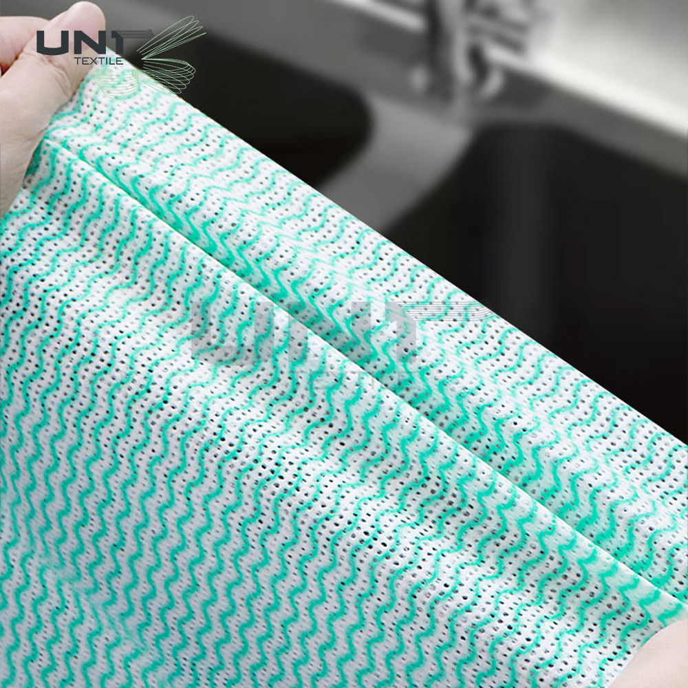 Viscose Polyester Spunlace Nonwoven Fabric For Wet Wipes Cleaning Cloth