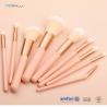 Buy cheap 9pcs Plastic Handle Orange Makeup Brush Set With Poly Bag from wholesalers