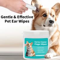 Buy cheap 4x8cm Nonwoven Fabric Pet Wet Wipes Gentle Finger Ear Cleaner For Dogs product