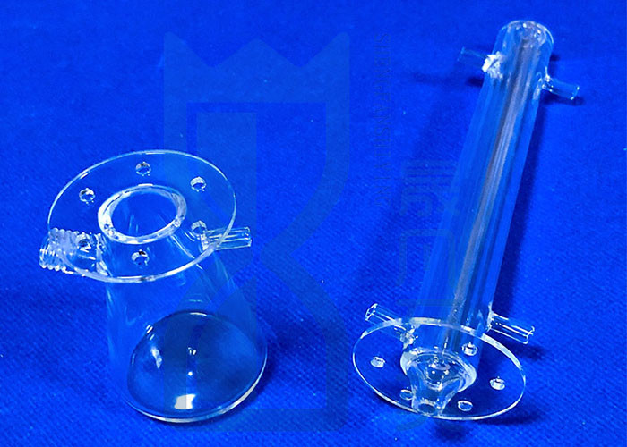 Transparant Surface Scientific Glassware Continue Melting Method Processed Quartz Test Tube