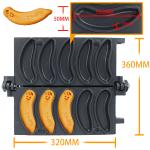 1800W Electric Banana Waffle Maker Nonstick 5pcs Waffle Making Machine 510*400