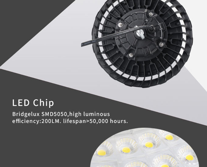 Industrial Lamp UFO High Bay Light IP65 150W 200W 150lm/w PC Lens SAA Approved