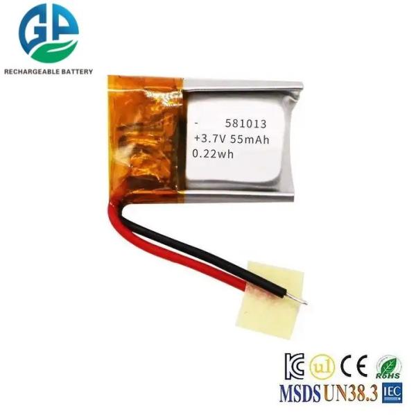 Buy cheap KC Approved Lipo Battery 581013 3.7V 50mAh Rechargeable Li-Polymer Battery from wholesalers