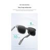 Buy cheap 10 Hour Music Time Glossy Black Bluetooth Smart Glasses With Call Capacity 110mAh*2 from wholesalers