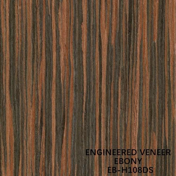 Buy cheap Cabinet Face Fancy Recomposed Ebony Wood Veneer Brown Color H108DS Straight Grain from wholesalers