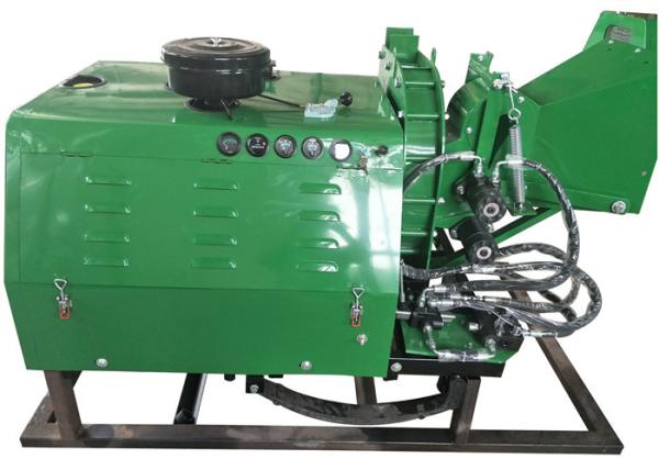 8 Inch Chipping Capacity Diesel Engine Wood Chipper With Hydraulic Feeding