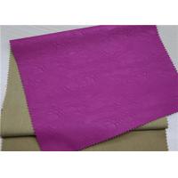 Buy cheap Fuschia Embossed Faux Leather , Garment Premium PU Leather Dood Tearing Strength product