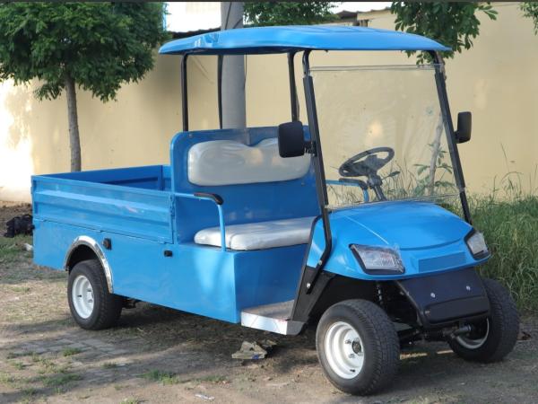 Buy cheap Blue Color 2 Seater Cargo Golf Cart Depot AC Motor 3.5kw Minimum Turning 5600mm from wholesalers